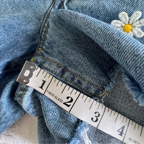 Rails Jesse Vintage Daisy Flowers Blue Jean Distressed Cutoff Shorts Size 28 - Picture 17 of 17